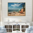 thumbnail image 1 of Designart "Tropical Vibes Beach Photo VII" Nautical & Beach Floater Framed Wall Art Living Room, 1 of 7