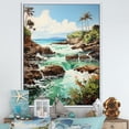 thumbnail image 1 of Designart "Tropical Vibes Beach Photo XII" Nautical & Beach Floater Framed Canvas Print, 1 of 7