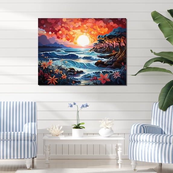 Designart "Tropical Vibes Beach Photo XXI" Modern Canvas Print