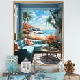 thumbnail image 1 of Designart "Tropical Vibes Beach Photo XXIV" Nautical & Beach Floater Framed Canvas Art Print, 1 of 7
