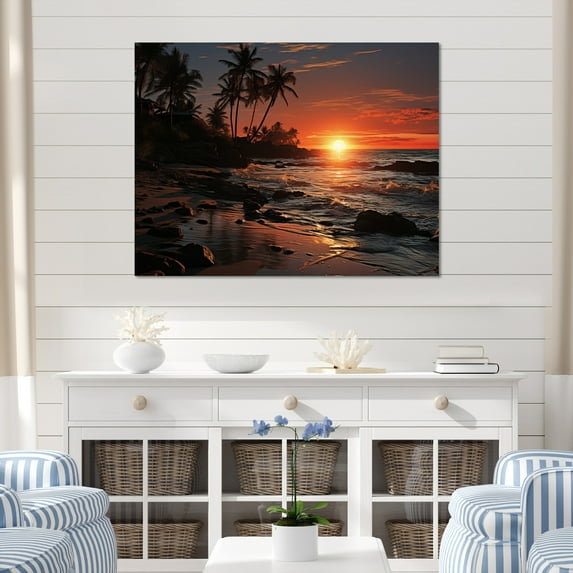 Designart "Tropical Vibes Beach Photo XXXI" Nautical & Beach Wall Decor