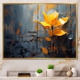 thumbnail image 1 of Designart "Tropicale Elegance Yellow and Grey Leaves" Abstract Framed Wall Art - Transitional Yellow Abstract Collages Entryway Framed Wall Art Print, 1 of 6