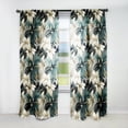 thumbnail image 1 of Designart "Tropics In Monochrome Hues V" Tropical Curtain Panels, 1 of 6