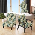thumbnail image 1 of Designart "Tropics In Neutral Tones IV" Green Tropical Upholstered Accent Chair - Tropical Arm Chair For Bedroom, 1 of 1