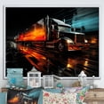 thumbnail image 1 of Designart "Truck 53Ft Translucent flow II" Transportation Floater Framed Canvas Print, 1 of 7