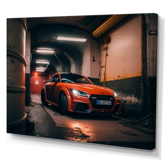 Designart Tt In Underground Garage Canvas Wall Art