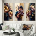 thumbnail image 1 of Designart "Tulip Elegance in Night Shades I" Floral & Botanical Framed Wall Art Set Of 3 - Red Tulip Frame Gallery Wall Set For Home Decor, 1 of 6