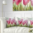 thumbnail image 1 of Designart Tulips in a Row - Floral Throw Pillow - 16x16, 1 of 5