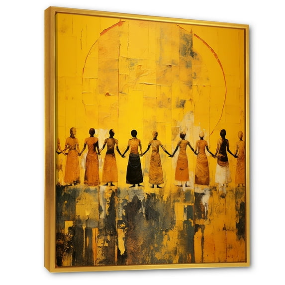 Designart "Turmeric Serenity In Hinduism'S Yoga" Hinduism Floater Framed Wall Art Prints