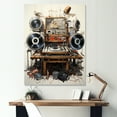 thumbnail image 1 of Designart "Turn In Graphic Form" Turntables & Boom Boxes Canvas Wall Art, 1 of 7