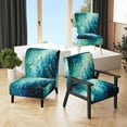 thumbnail image 1 of Designart "Turquoise Calm IX" Teal Abstract Landscape Upholstered Accent Chair - Modern Arm Chair For Living Room, 1 of 5