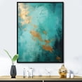 thumbnail image 1 of Designart "Turquoise Calm VI" Abstract Landscape Floater Framed Canvas Print, 1 of 7