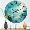 thumbnail image 1 of Designart "Turquoise Calm VII" Abstract Landscape Oversized Wall Clock, 1 of 5