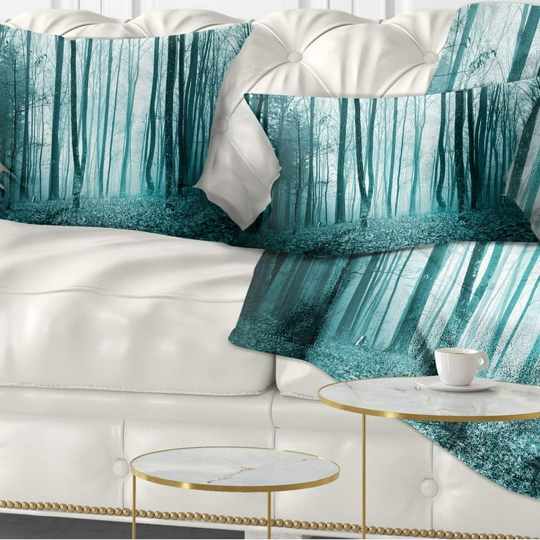 Turquoise color throw pillows top