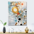 thumbnail image 1 of Designart "Turquoise Gold Geometric Mirror" Abstract Shapes Metal Art Print, 1 of 5