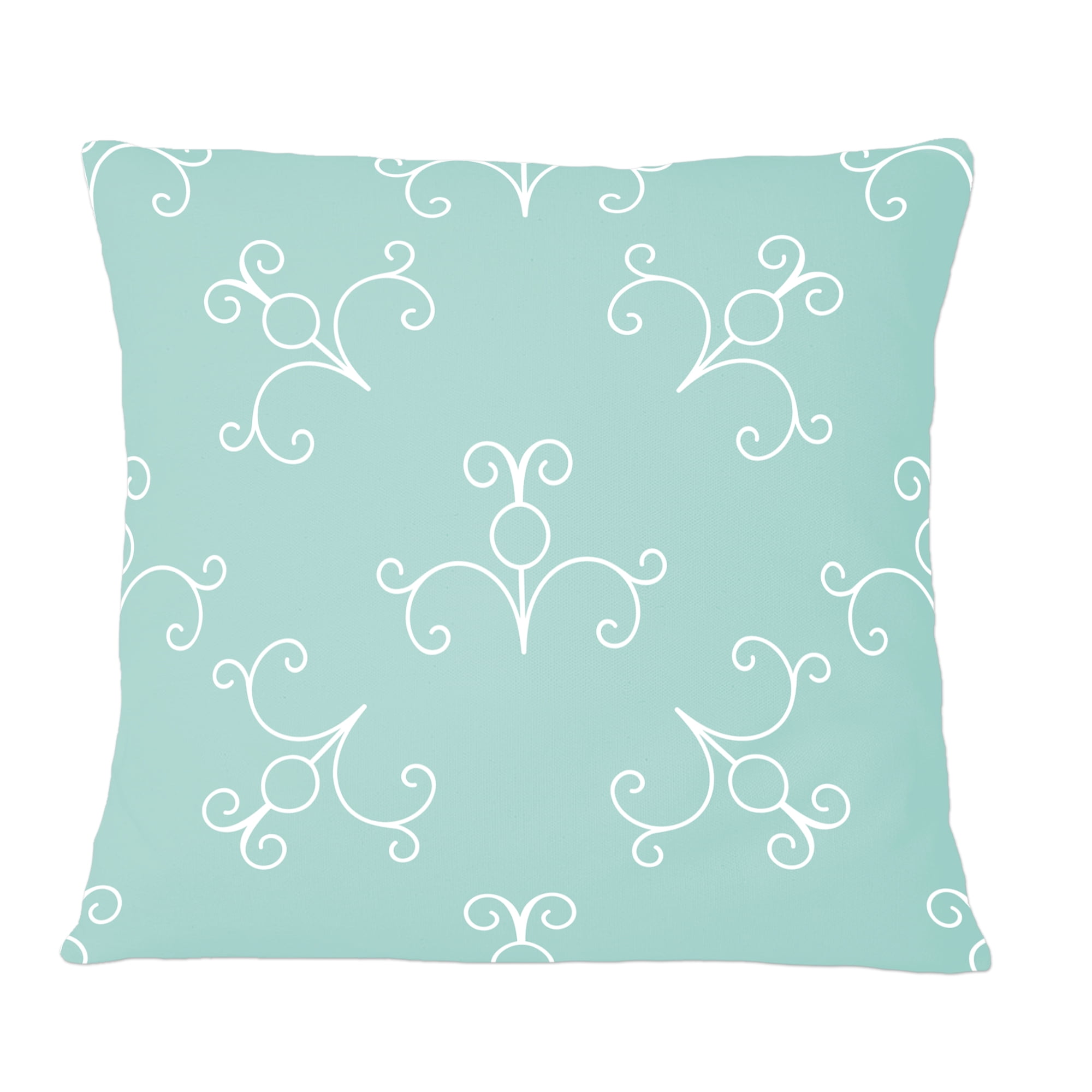 Designart Turquoise Minimal Ornament' Mid-Century Modern Throw Pillow - 12x20