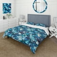 thumbnail image 1 of Designart "Turquoise Mosaic In Ocean Blue" Tropical Bedding Covert Set - Tropical Bed Set With 2 Shams, 1 of 5