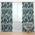 thumbnail image 1 of Designart 'Turquoise Of Flowers Pattern' Floral Blackout Curtain Panel, 1 of 4