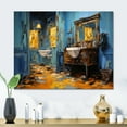 thumbnail image 1 of Designart "Turquoise Painted Bathroom V" Bath & Laundry Metal Wall Decor, 1 of 5