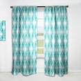 thumbnail image 1 of Designart 'Turquoise Retro Pattern' Mid-Century Modern Curtain Panel, 1 of 5