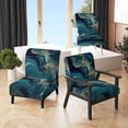 thumbnail image 1 of Designart "Turquoise-Tinted Geode Abstraction I" Turquoise Geoade Upholstered Accent Chair - Modern Arm Chair For Bedroom, 1 of 5