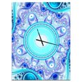 thumbnail image 1 of Designart 'Turquoise Wavy Curves and Circles' Modern wall clock, 1 of 3