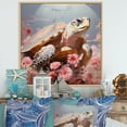 thumbnail image 1 of Designart "Turtle In Romantic Style" Animals Turtle Floater Framed Canvas Prints, 1 of 5