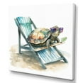 thumbnail image 1 of Designart Turtle Laying On A Beach Chair With Sunglasses II Canvas Wall Art, 1 of 5