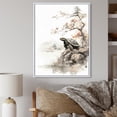 thumbnail image 1 of Designart "Turtle Sumi Asian Painting III" Asian Floater Framed Canvas Art Print, 1 of 7
