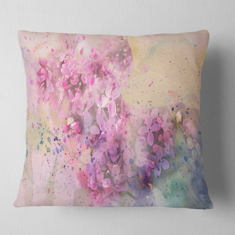 Designart Floral Decorative Cushion 16x16 Colorful Botanical