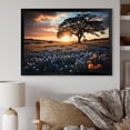 thumbnail image 1 of Designart "Twilight Purple Bonnets Field" Blue Bonnets Picture Framed Wall Decor, 1 of 5