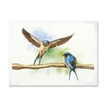thumbnail image 1 of Designart 'Two Barn Swallows Birds On Branch' Farmhouse Framed Art Print, 1 of 4
