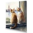thumbnail image 1 of Designart Two Cats Sitting By The Coast II Canvas Wall Art, 1 of 5