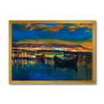 thumbnail image 1 of Designart 'Two Little Boats In The VIllage Harbor Ar Night' Nautical & Coastal Framed Art Print, 1 of 4