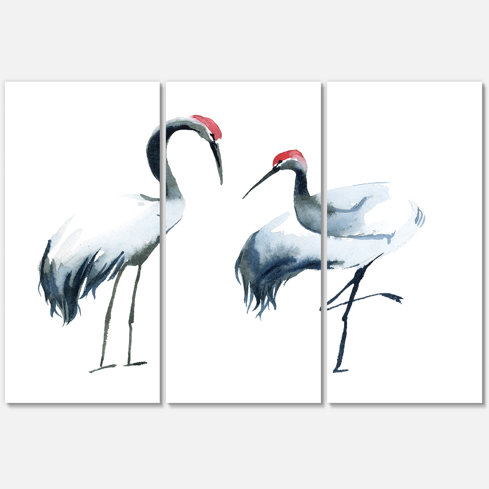 Designart ' Two Monochrome Shadoofs ' Farmhouse Canvas Wall Art Print