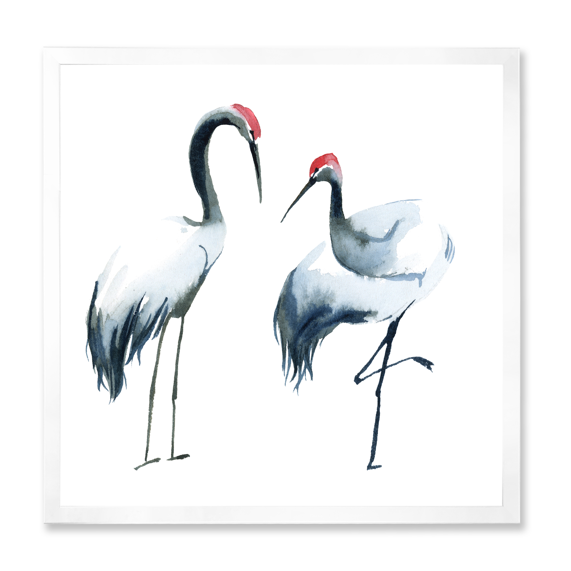 Designart 'Two Monochrome Shadoofs' Farmhouse Framed Art Print