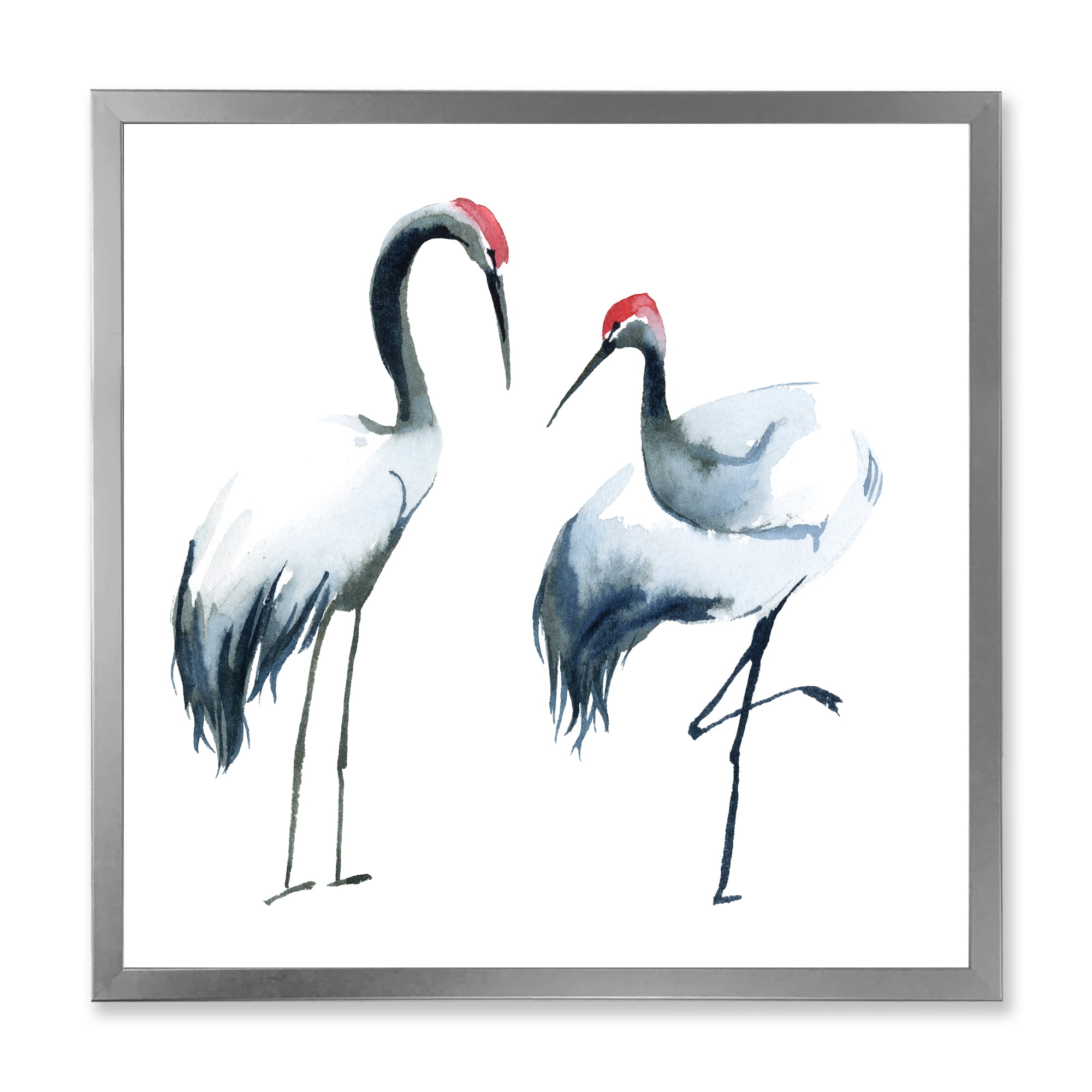 Designart 'Two Monochrome Shadoofs' Farmhouse Framed Art Print