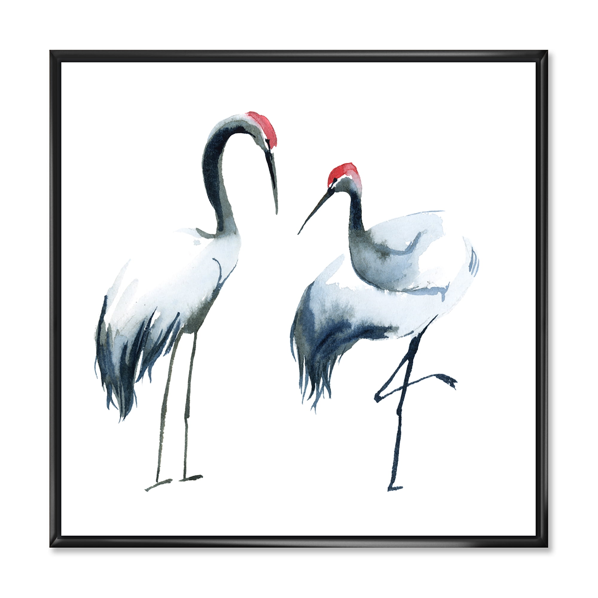 Designart 'Two Monochrome Shadoofs' Farmhouse Framed Canvas Wall Art Print