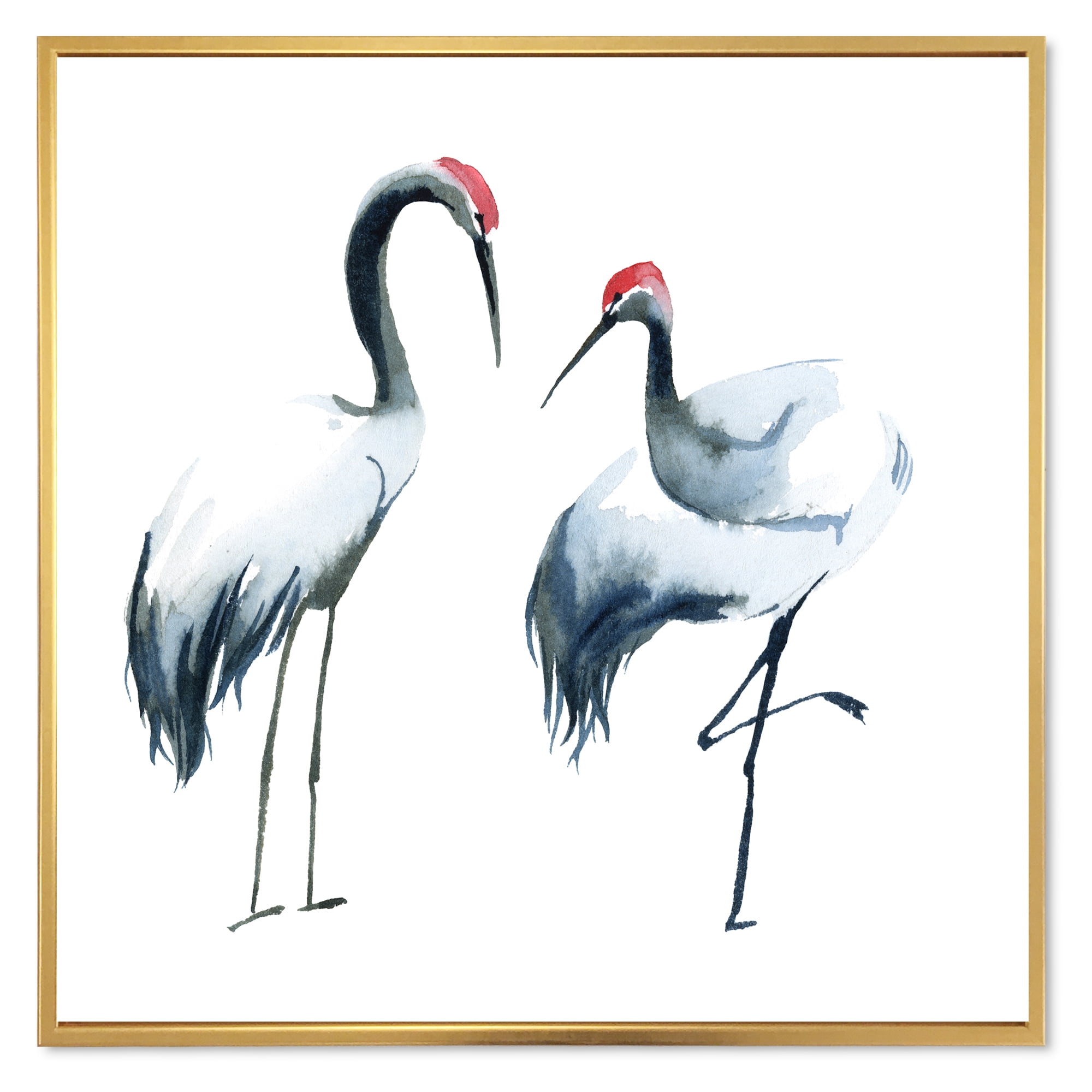 Designart 'Two Monochrome Shadoofs' Farmhouse Framed Canvas Wall Art Print