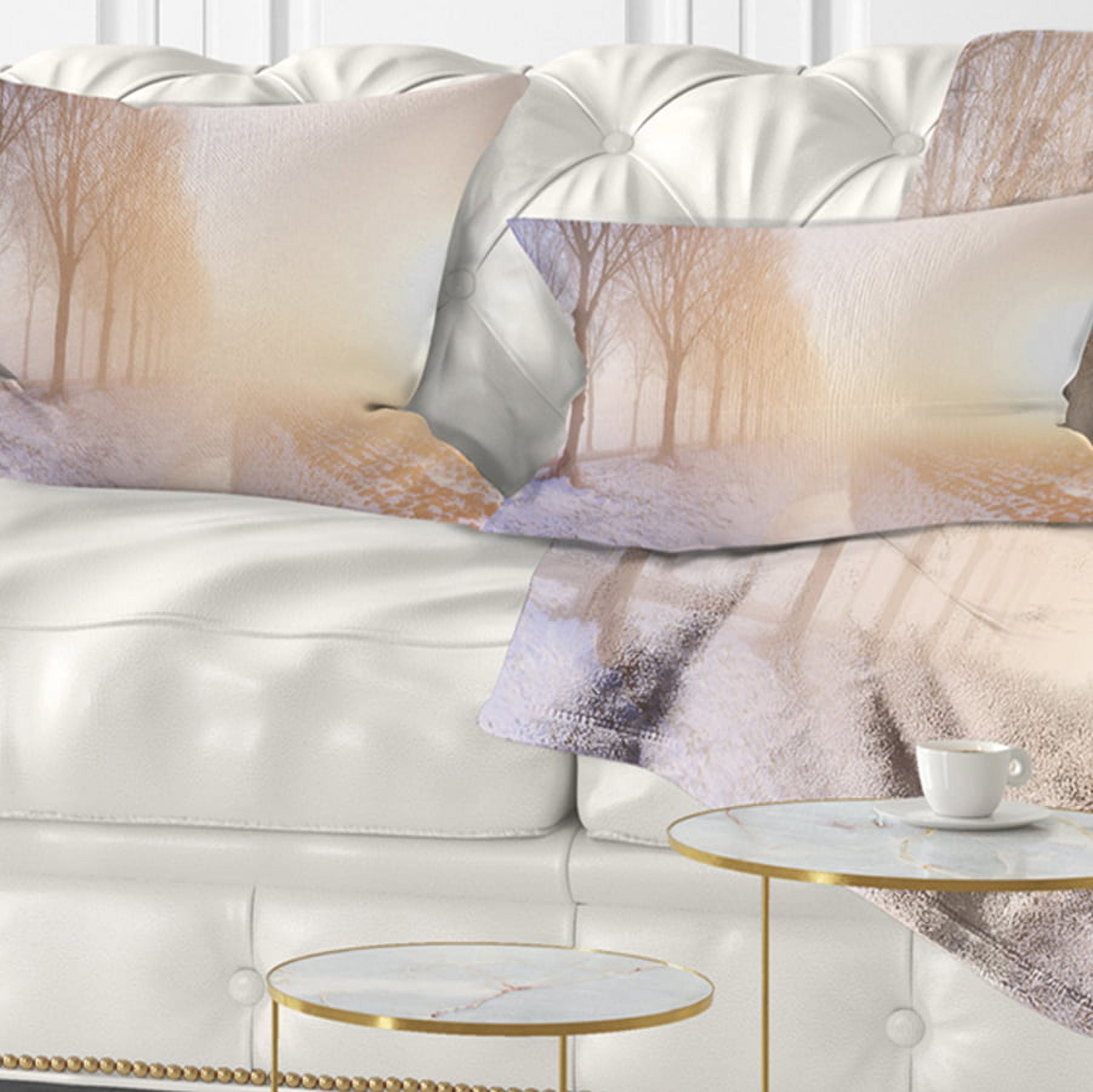 Designart Typical Polder Land in the Nether - Landscape Printed Throw Pillow - 12x20
