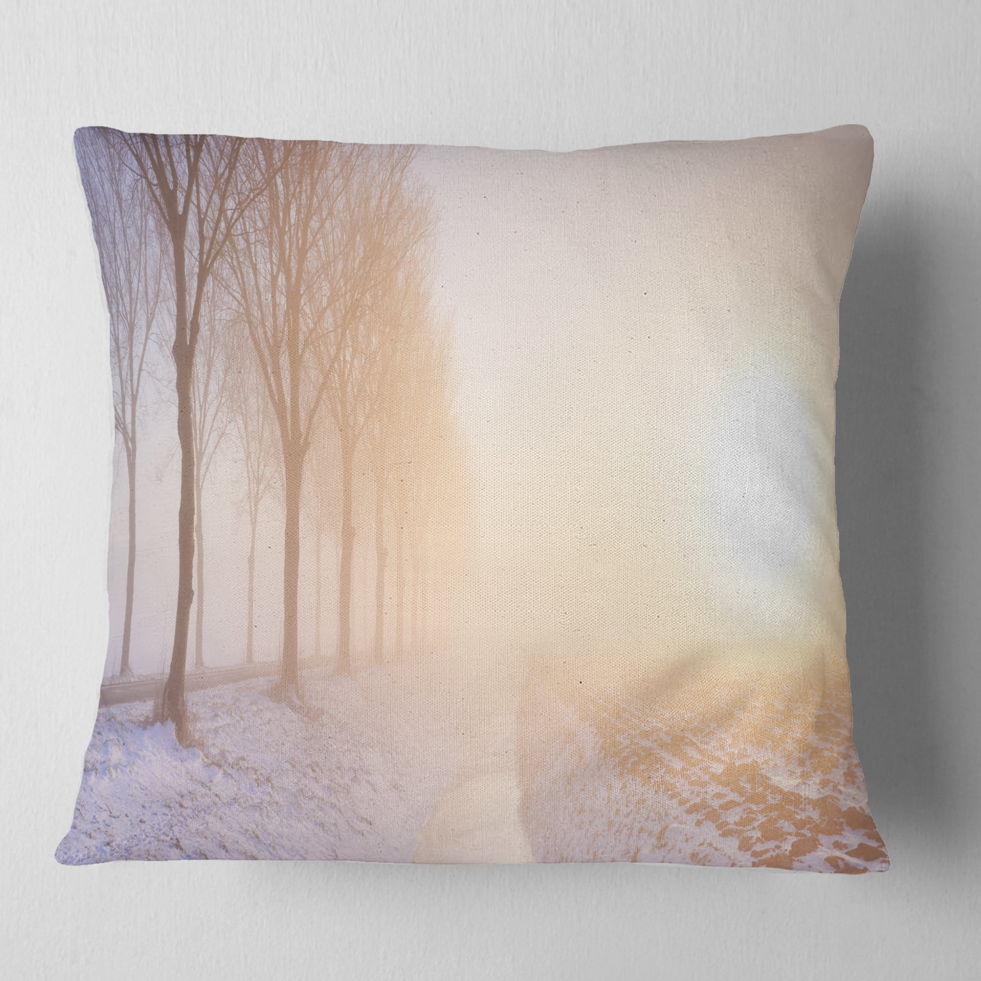 Designart Typical Polder Land in the Nether - Landscape Printed Throw Pillow - 16x16