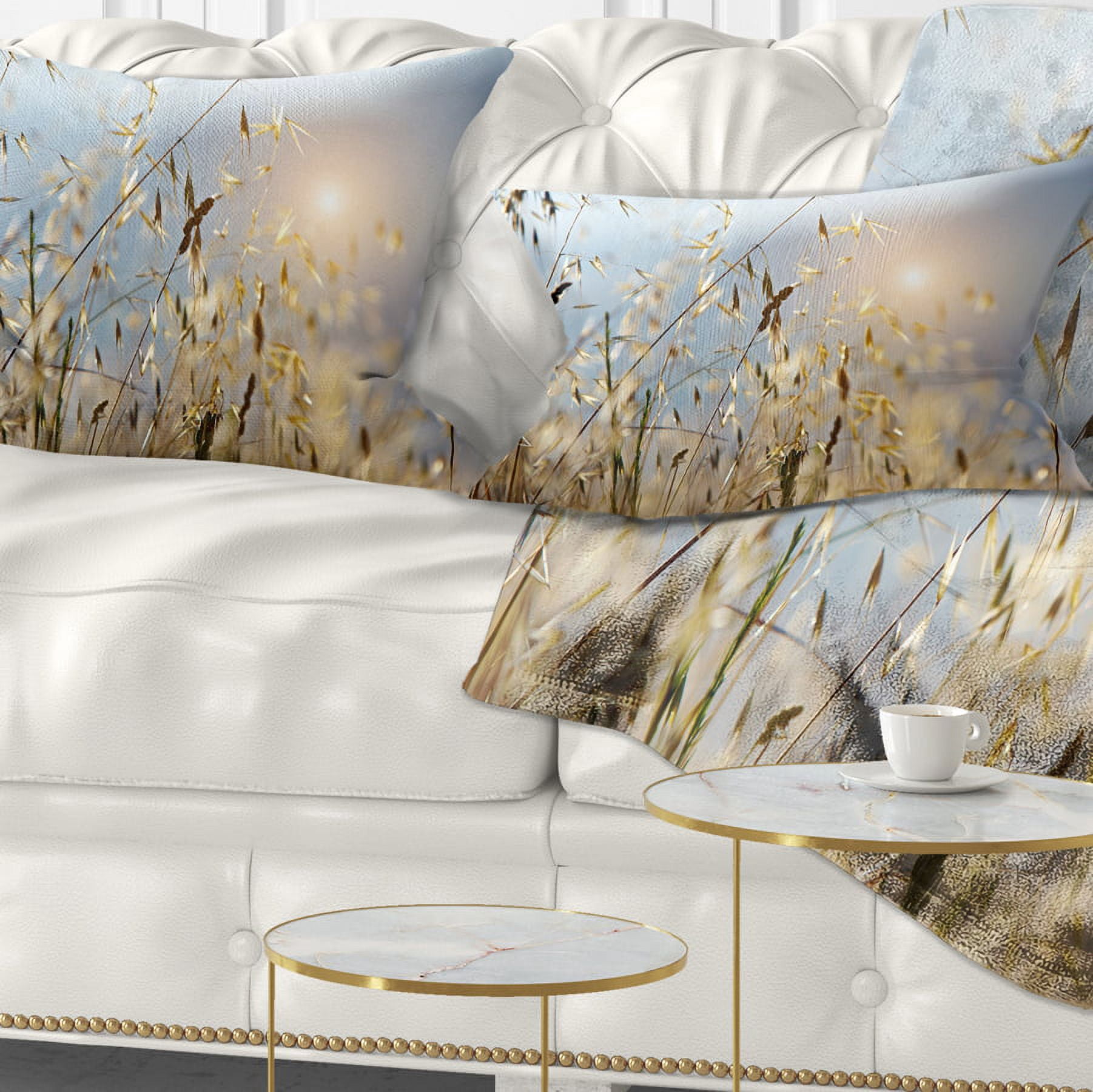 Designart Typical Tuscany Sunset Italy - Landscape Printed Throw Pillow - 12x20