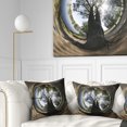 thumbnail image 1 of Designart Ufa Little Planet Panorama - Tree Photography Throw Pillow - 16x16, 1 of 5