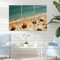 thumbnail image 1 of Designart "Umbrella Aerial Beach View V" Nautical & Beach Metal Wall Decor Set, 1 of 5