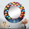 thumbnail image 1 of Designart "Umbrella Canopy In The Sky" Sky Rund Mirror For Wall Decor - Large Multicolor Round Print Mirror - Round Traditional Mirror - Wall Mounted Round Large Mirror - 23" x 23", 1 of 6