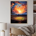 thumbnail image 1 of Designart "Under the Floodlights Stadium Spectacle III" Cityscapes Floater Framed Canvas Wall Art, 1 of 7