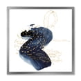 thumbnail image 1 of Designart 'Underwater Marine Life Classic Blue Square ' Farmhouse Framed Art Print, 1 of 4