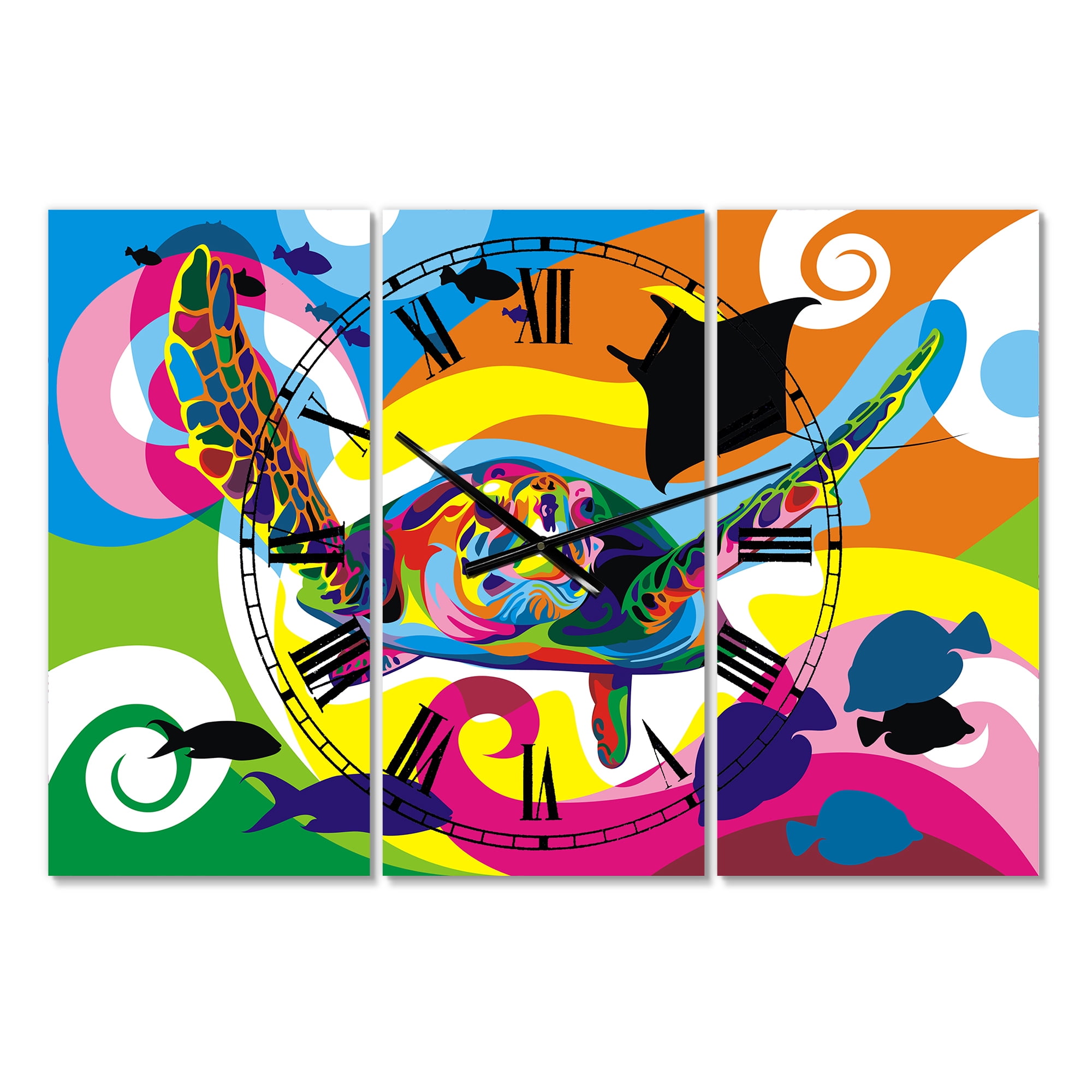 Designart 'Underwater' Oversized Modern Wall Clock