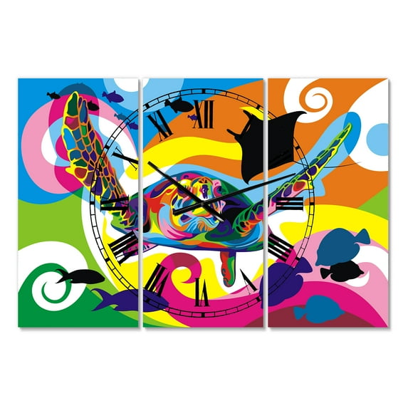 Designart 'Underwater' Oversized Modern Wall Clock