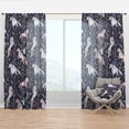 thumbnail image 1 of Designart 'Unicorn Watercolor Pattern' Modern Curtain Panel, 1 of 4